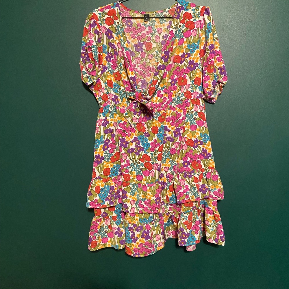 SHEIN Floral Mini Dress - Multicolor